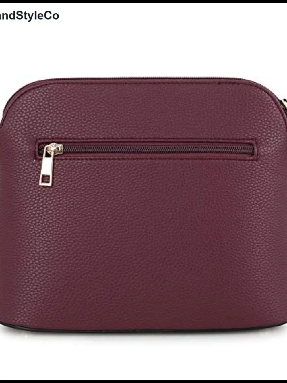 Vegan PU Leather Dome Crossbody Bag with Tassel and Adjustable Strap